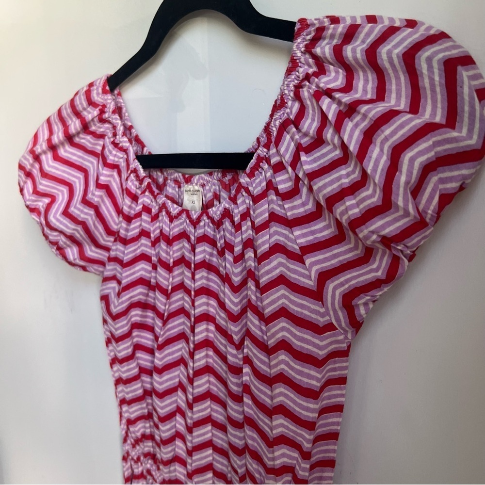 Women’s Pink Chicken Pink and White Puff Sleeve Sundress - XS - Picture 8 of 14